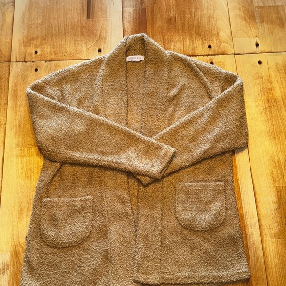 Sparkle & Fly Tan Fleece Cardigan - Picture 1 of 3